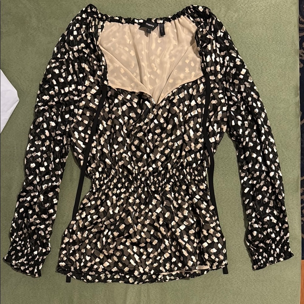 THEORY | Women's Black and Cream Top